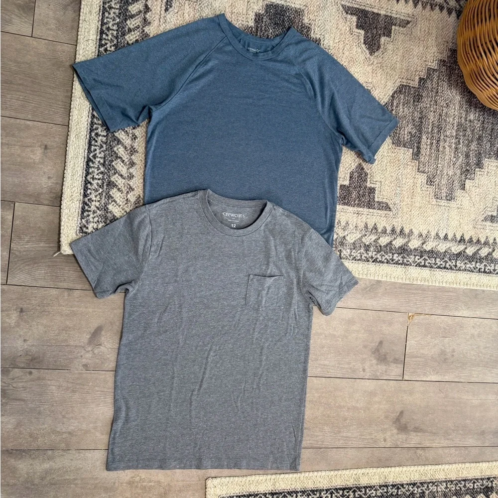 Crewcuts Pocket Tee + Old Navy Active Boys' Short Sleeve T-Shirt Bundle Sz 12